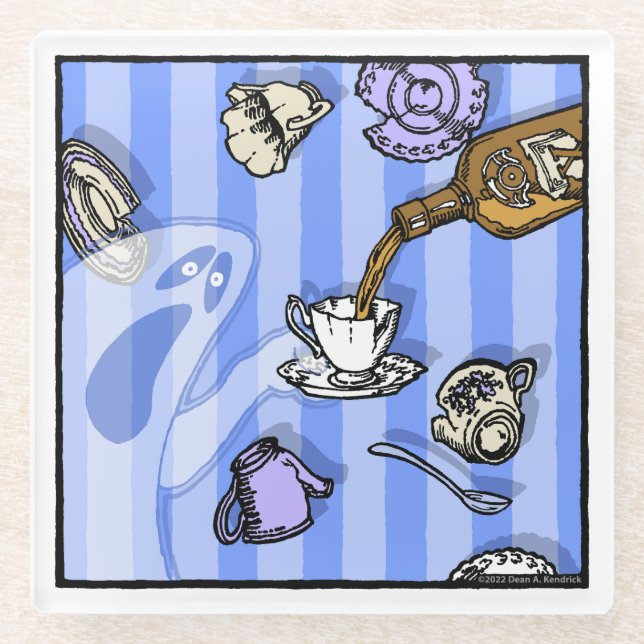 Spirits - Pop Goth Nightmare Surreal Glass Coaster (Front)