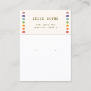 Spiritual 7 Chakra  Earring Jewellery  Display Business Card