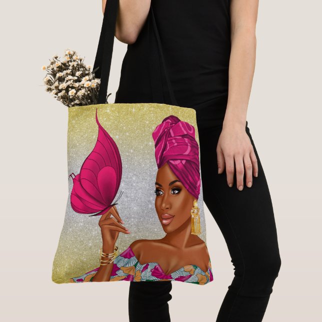Spiritual African American Beauty - See Back ... Tote Bag (Close Up)