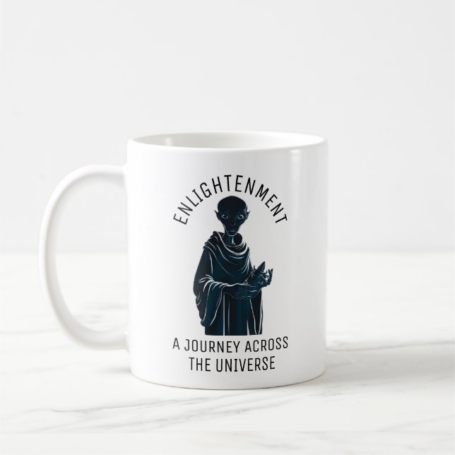 Spiritual Alien Monk Coffee Mug (Left)