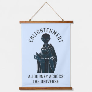 Spiritual Alien Monk Hanging Tapestry
