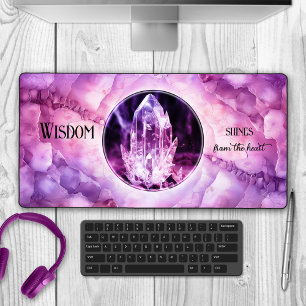 Spiritual Amethyst Crystal Geode Photo Desk Mat