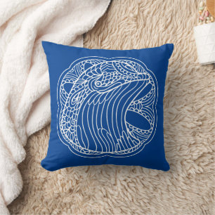 Spiritual animal mandala - dolphin lover throw pillow