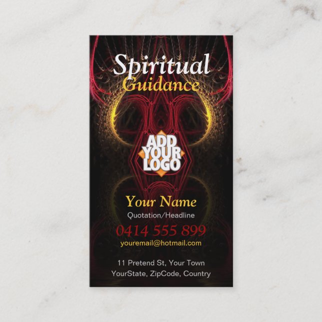 Spiritual Art New Age Enlightment Business Card (Front)