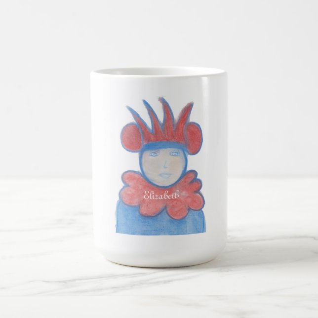 Spiritual Art Portrait Royal Family Member Queen Coffee Mug (Center)