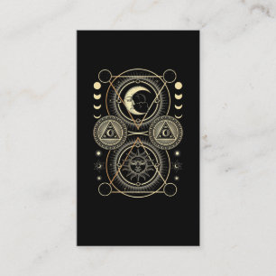 Spiritual Astrology Signs Moon Geometry Sun Business Card