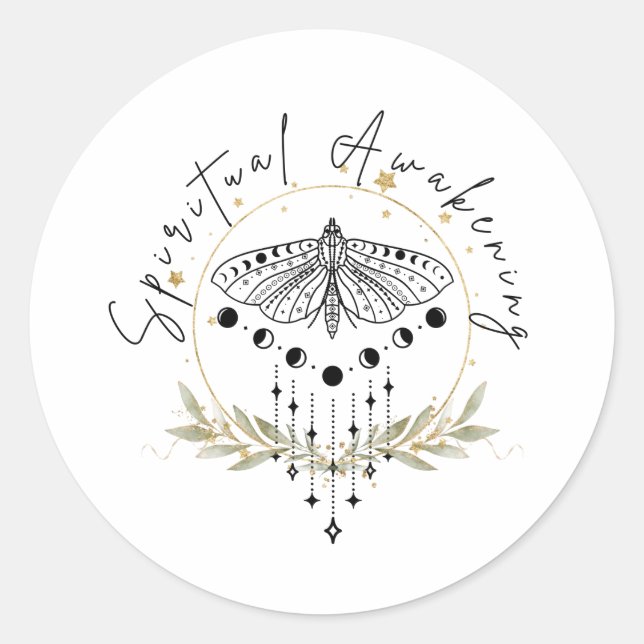 Spiritual Awakening Classic Round Sticker (Front)