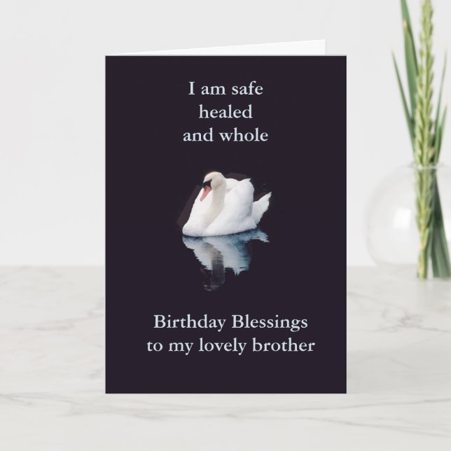 Spiritual birthday card brother, or ADD RELATION (Front)