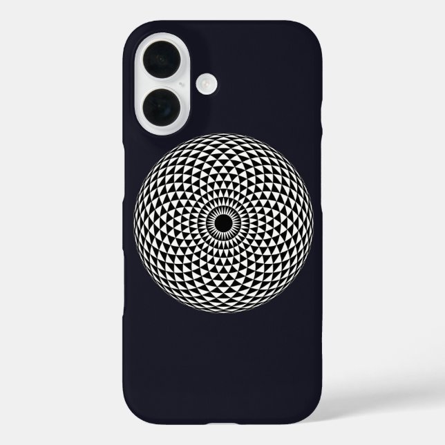 Spiritual Black White Mandala Geometric Oriental Case-Mate iPhone Case (Back)