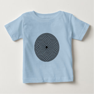 Spiritual Black White Mandala Geometric Vector Art Baby T-Shirt