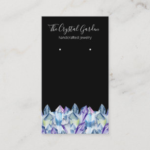 Spiritual Boho Amethyst Crystals Earring Jewellery Business Card