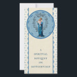 Spiritual Bouquet Catholic Prayer Mary Jesus Holiday Card<br><div class="desc">This is a lovely traditional Catholic image of the Blessed Virgin Mary and the Baby Jesus.. A Spiritual Bouquet is a card notifying the recipient of a number of devotional, & or sacramental acts performed by a Roman Catholic on behalf of a person on special occasions (as name days or...</div>