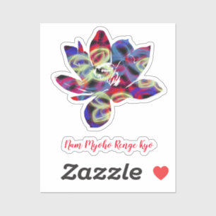 Spiritual Butterfly Flower Nam Myoho Cut Sticker
