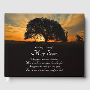 Spiritual Celebration of Life Oak Tree Nature Gues Guest Book