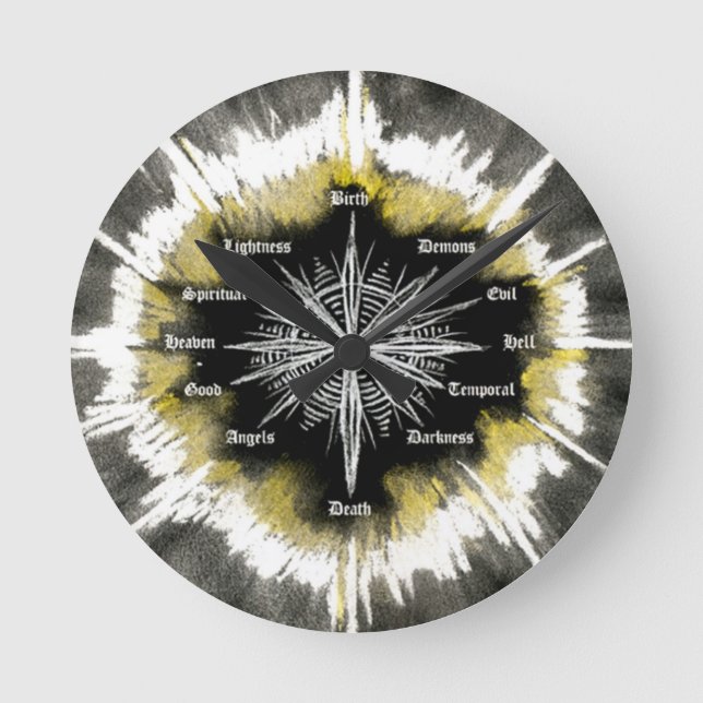 Spiritual Compass Round Clock (Front)