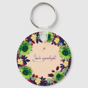 Spiritual Conscious Faith Love Hope Art Keychain