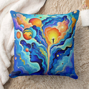 Spiritual Consciousness Art Throw Pillow