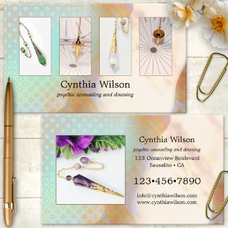 Spiritual Counsellor Dowsing Pendulum Photo Business Card