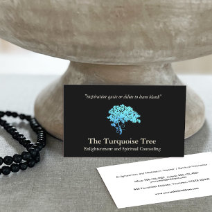  Spiritual Counsellor Life Coach Turquoise Tree Business Card