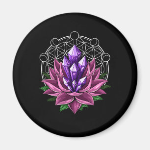 Spiritual Crystals Lotus Magnet