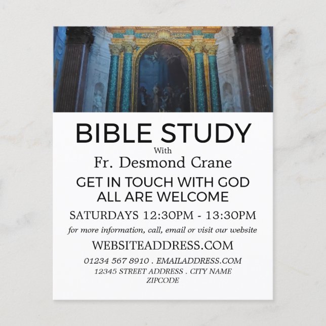 Spiritual Decor, Christian Bible Class Advertising Flyer (Front)