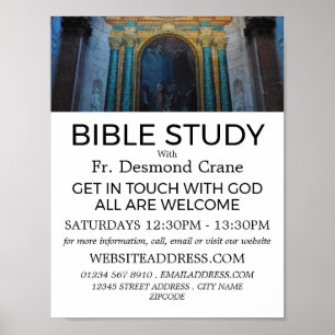 Spiritual Decor, Christian Bible Class Advertising Poster