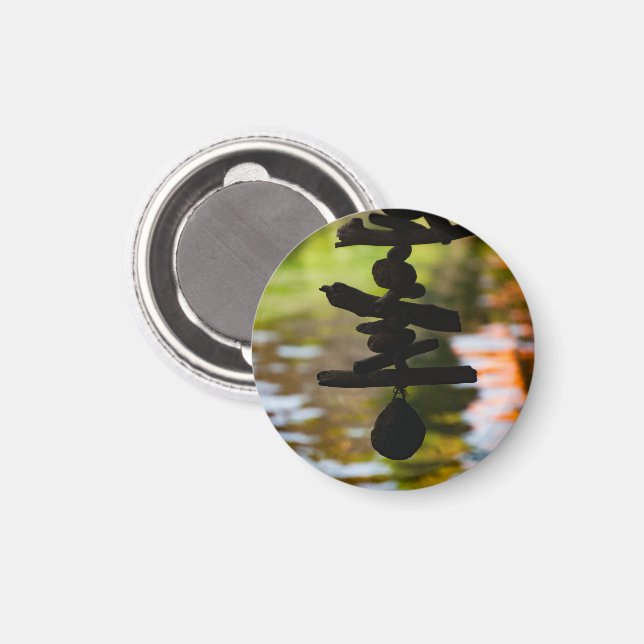 Spiritual Driftwood Bali Circle Magnet (Front/Back)