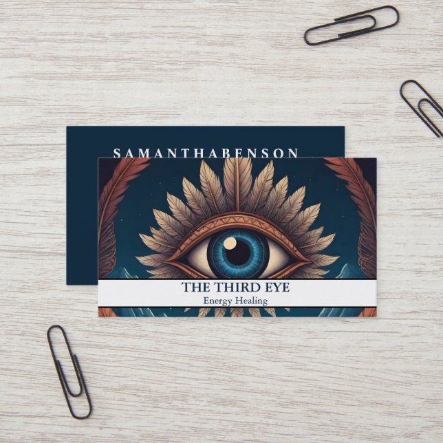 Spiritual Energie Heiler Reiki Business Card (Front/Back In Situ)