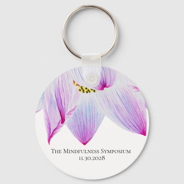*~* Spiritual Event Magenta Pink  & Blue Lotus Keychain (Front)