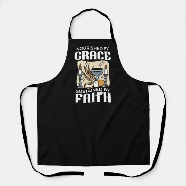 Spiritual Faith and Grace – Uplifting Christian Apron (Front)