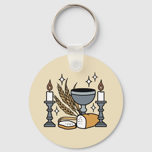 Spiritual Faith and Grace – Uplifting Christian Keychain (Front)