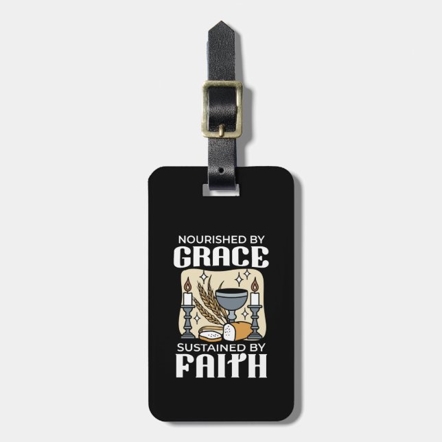 Spiritual Faith and Grace – Uplifting Christian Luggage Tag (Front Vertical)