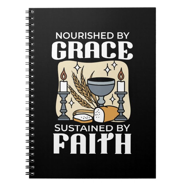 Spiritual Faith and Grace – Uplifting Christian Notebook (Front)