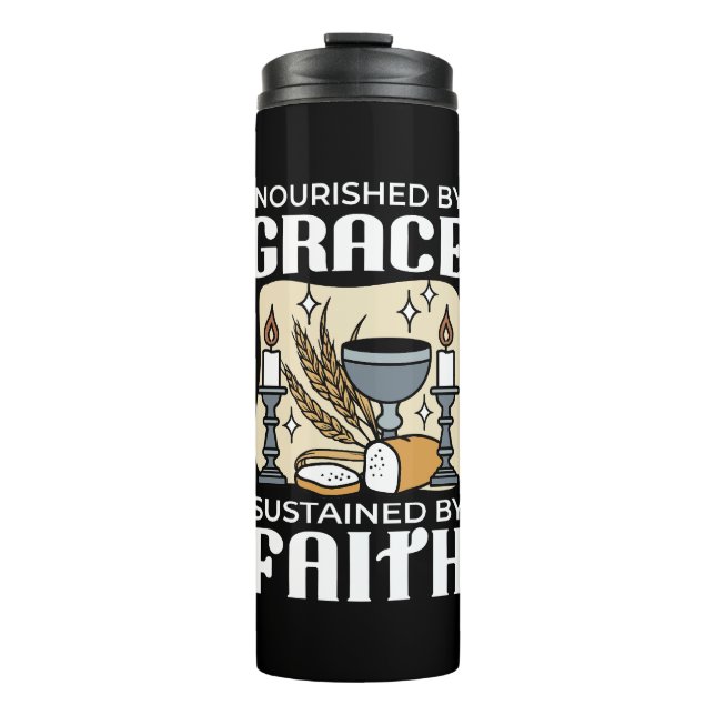 Spiritual Faith and Grace – Uplifting Christian Thermal Tumbler (Front)