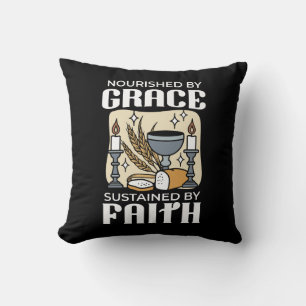 Spiritual Faith and Grace – Uplifting Christian Throw Pillow
