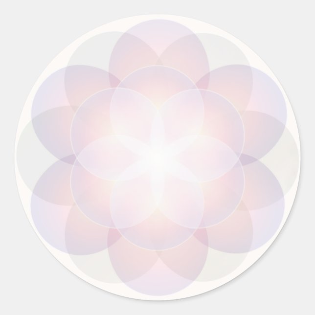 Spiritual Flower of Life Mandala Classic Round Sticker (Front)