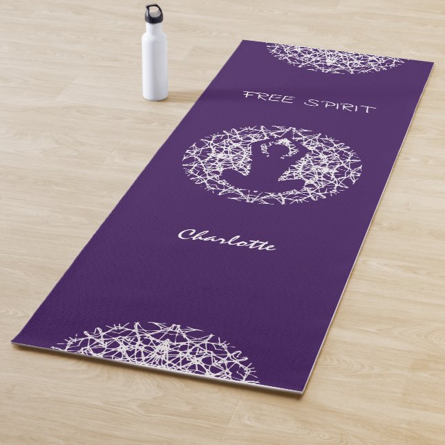 Spiritual Free Spirit Boho Personalized Yoga Mat (In Situ)