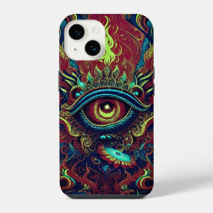 Spiritual Fusion - Flaming Eye Art iPhone 14 Case