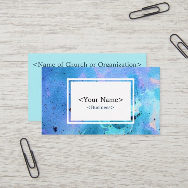 Spiritual Galaxy Blue Business Card (Front/Back In Situ)