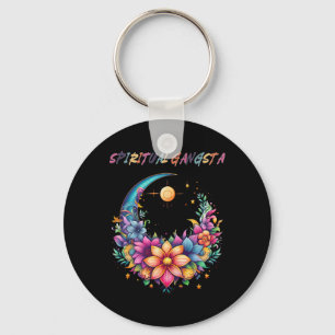 Spiritual Gangsta Floral Moon Yoga Meditation Mand Keychain