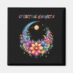 Spiritual Gangsta Floral Moon Yoga Meditation Mand Magnet