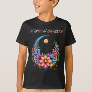 Spiritual Gangsta Floral Moon Yoga Meditation Mand T-Shirt