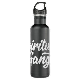 Spiritual Gangsta Funny Yoga Quote in White Text 710 Ml Water Bottle