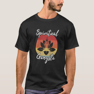 Spiritual Gangsta Lotus Flower Buddhism Vintage Re T-Shirt