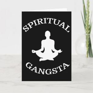 Spiritual Gangsta Shirt - Mens Womens Funny Yoga S Card