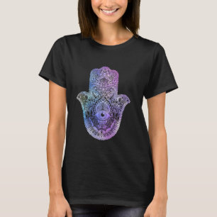 Spiritual Hamsa Hand Mandala For Happiness T-Shirt
