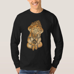 Spiritual Hindu God Ganesha Meditation Yoga T-Shirt