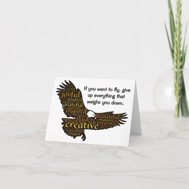 Spiritual Inspirational Quote Saying Greeting Card (Front)