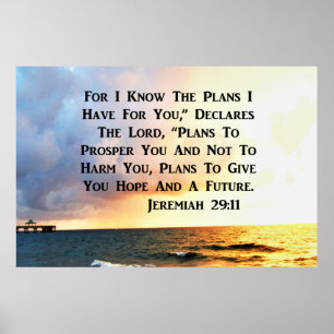 SPIRITUAL JEREMIAH 29:11 OCEAN DESIGN POSTER