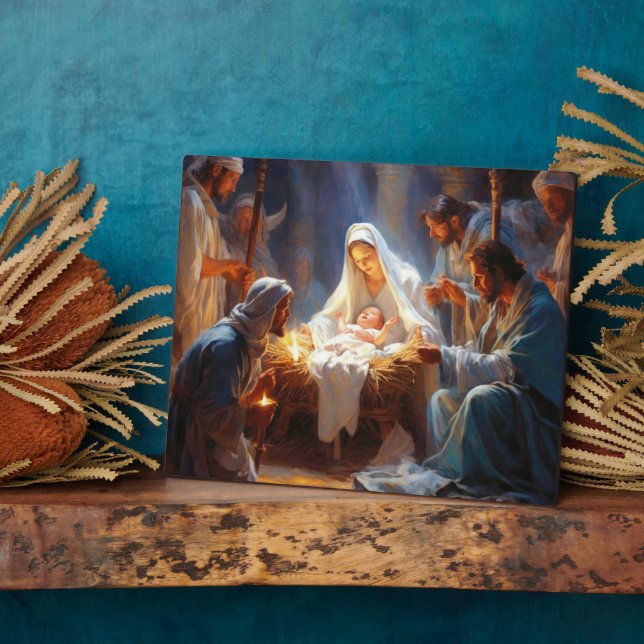 Spiritual Jesus Manger Plaque (Side)
